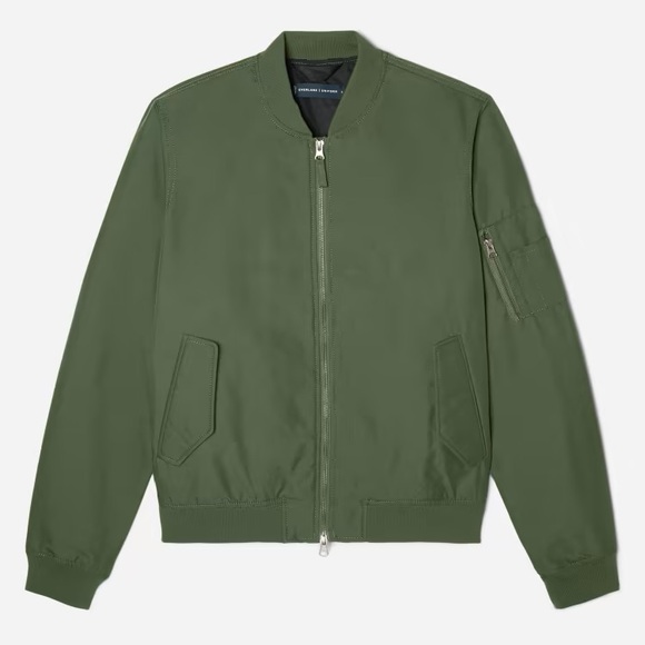 Everlane The Bomber Jacket Uniform Size Medium Forest Green - Picture 2 of 5
